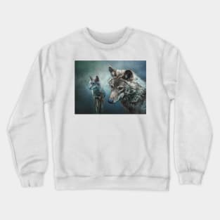 Wolves in Moonlight Crewneck Sweatshirt